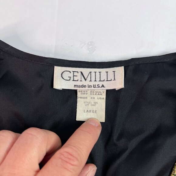 Vintage Gemilli Tapestry Floral Vest Large Made In USA Cotton Front Satiny Back - Picture 5 of 10